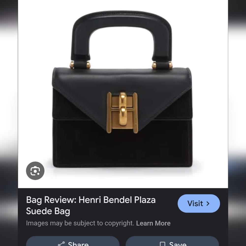 Henri Bendel Black Suede Bag